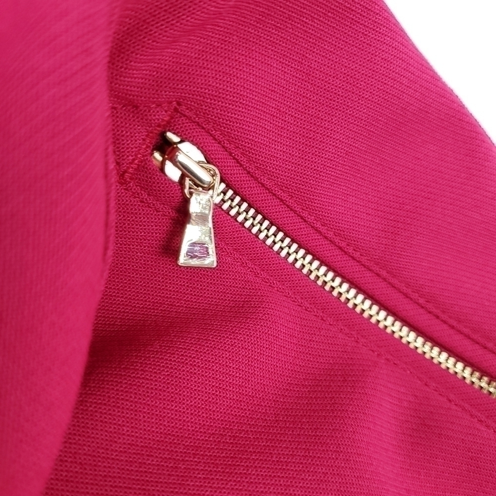 New Loft Pink Gold Zippered Pockets Skirts Sz  8 - Picture 7 of 12